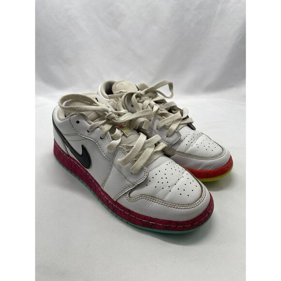2020 AIR JORDAN 1 LOW RETRO (UNISEX GS KIDS) 'MULTICOLOR' CV9548-100 SZ 6Y - Picture 4 of 13